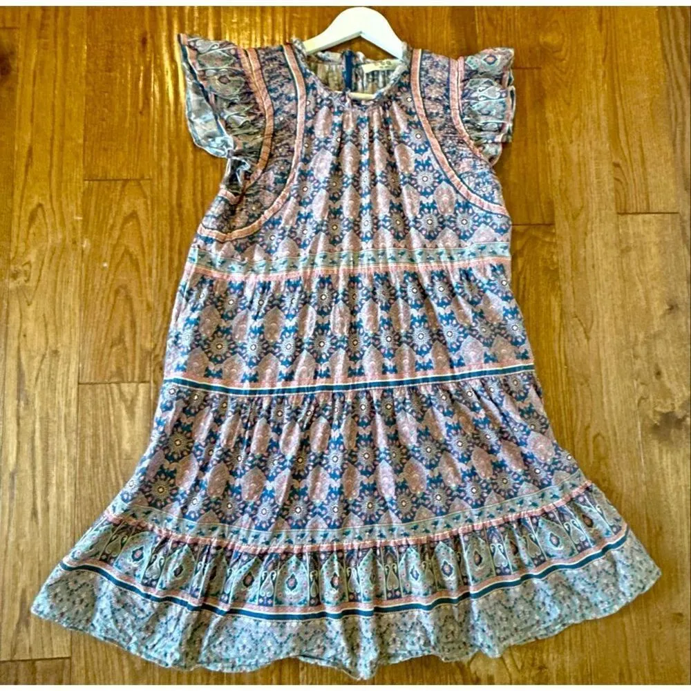 Sea New York Lilac Parker block print ruffle sleeve dress M Blue Size M - Image 13