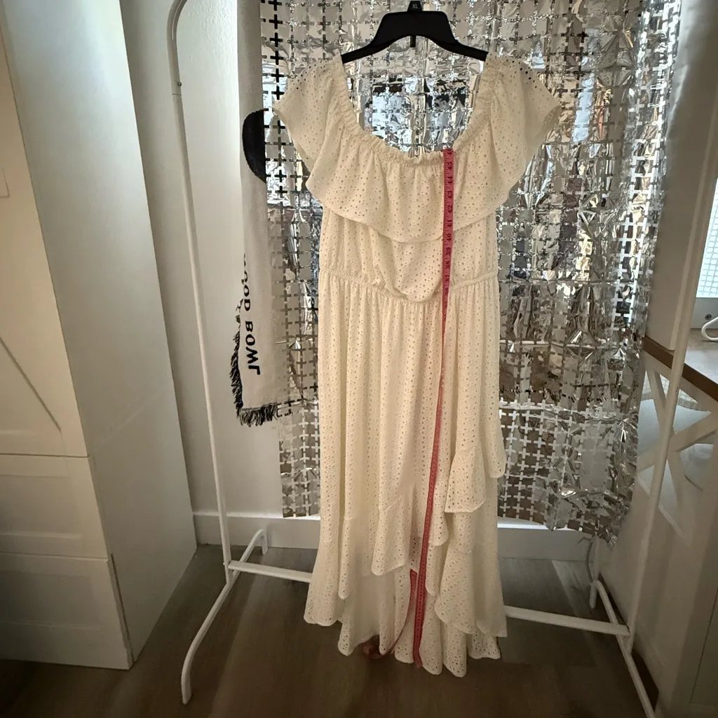 Lane Bryant Off-Shoulder White High Low Dress - Image 6