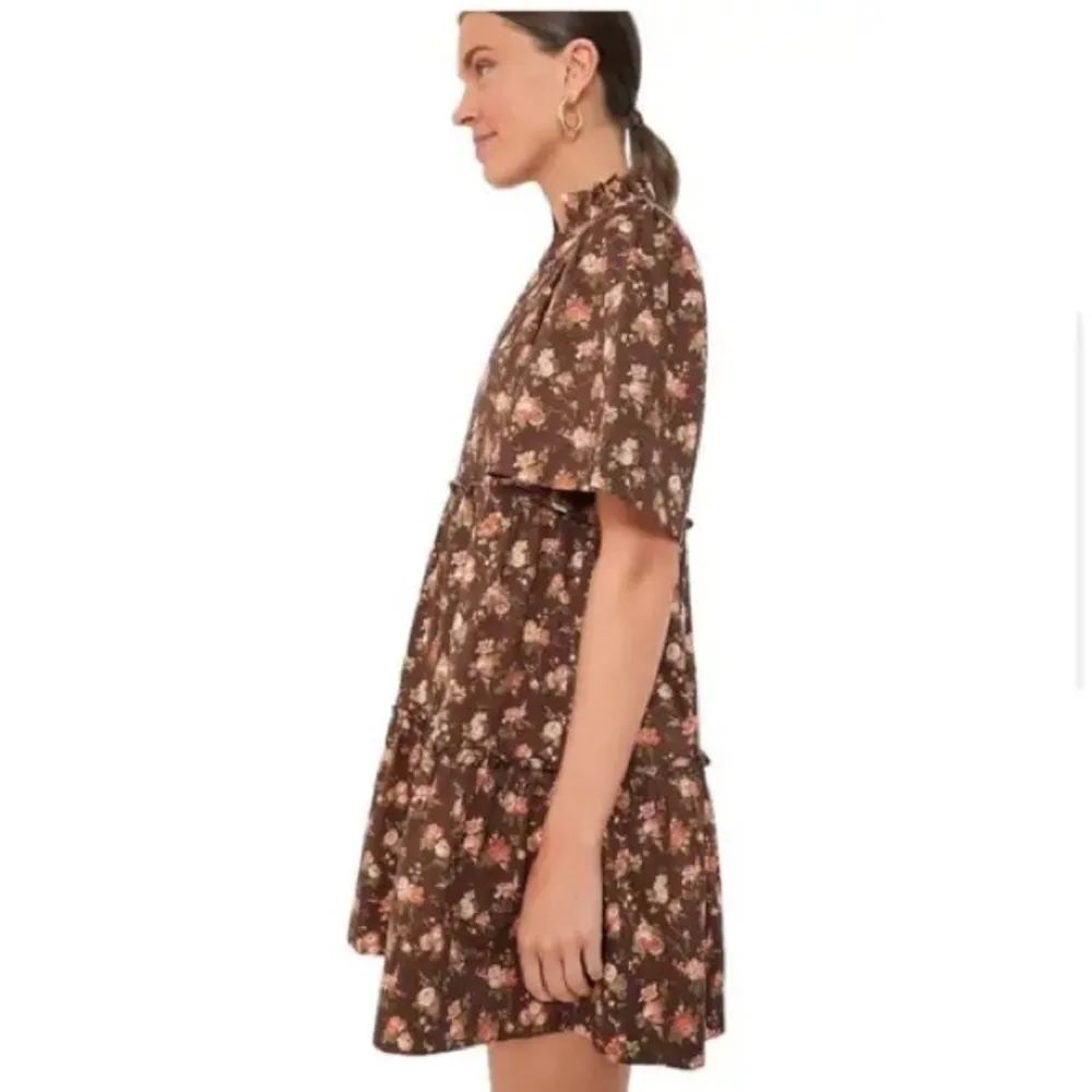 Tuckernuck Crawford Dress L NWT Rosewood Chintz Floral Tiered Mini Ruffle - Image 3