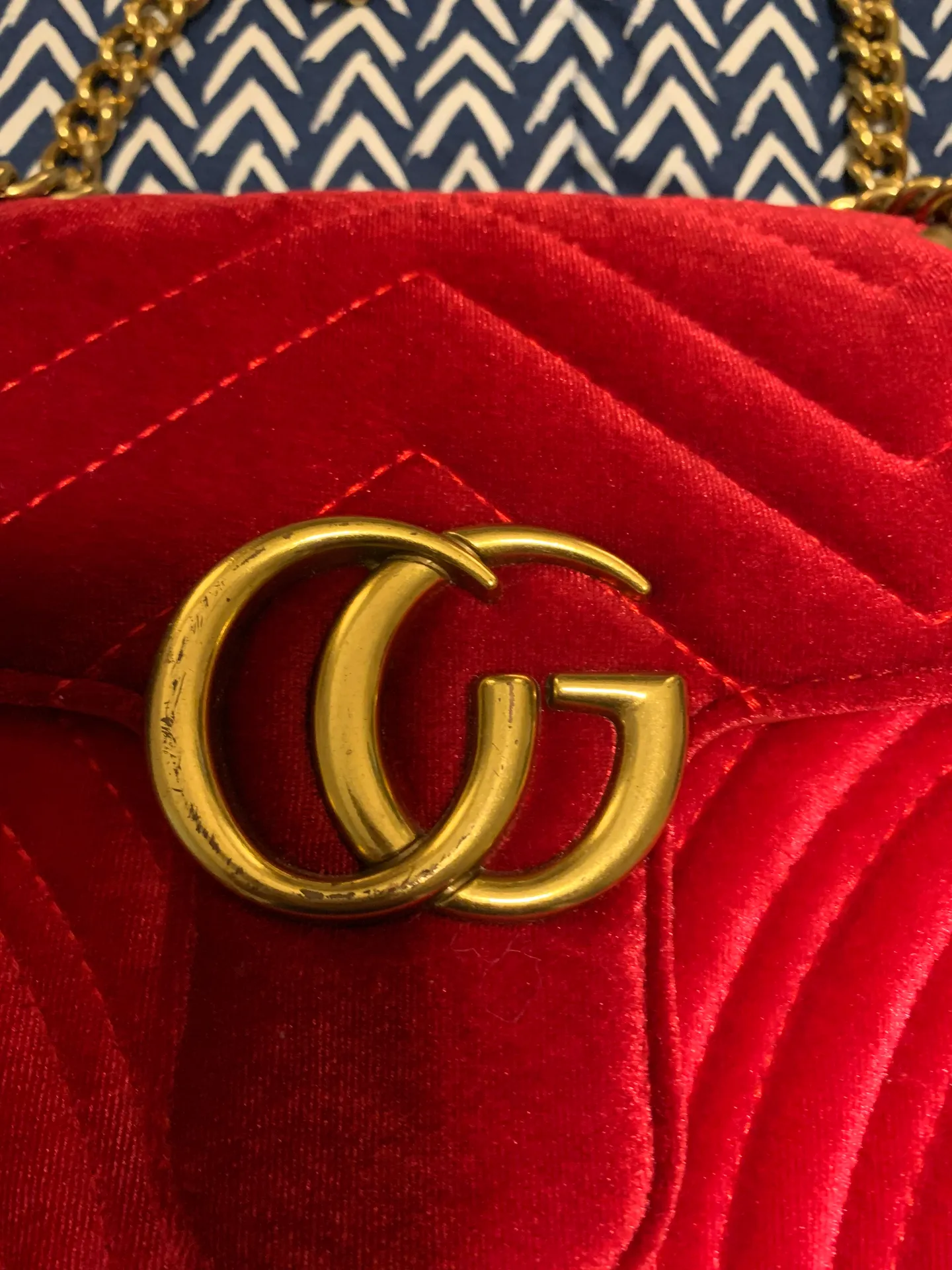 Amazon Red Velour Bag - Image 2