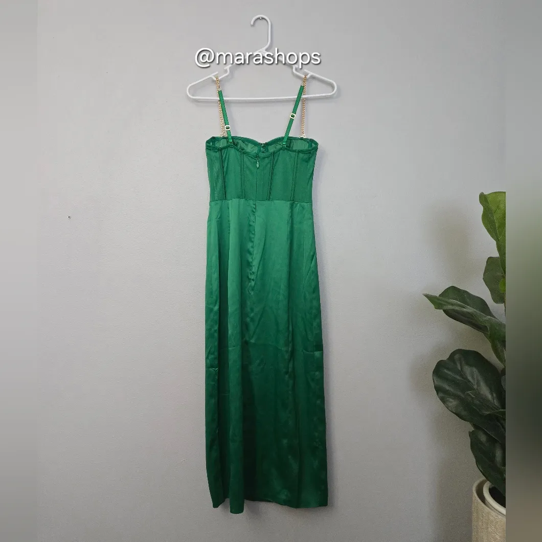 Meshki Talisa Chain Strap Green Dress - Image 6