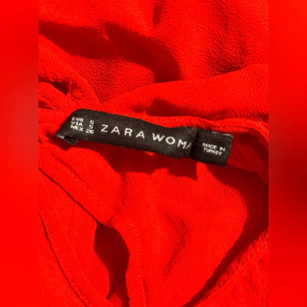 Zara Bright Orange Tank Top - Image 3