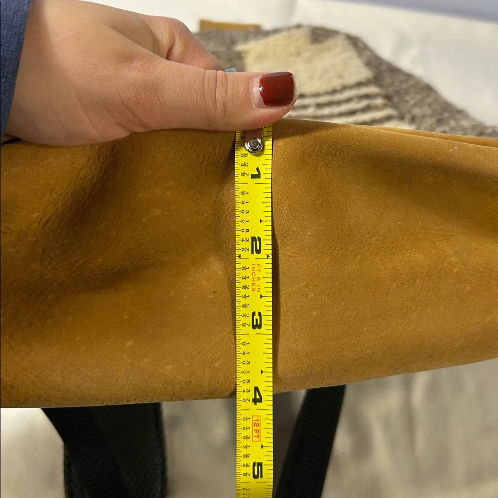 Achiote Guatemalan Goods Backpack Handmade Aztec Western Wool Leather Gray - Image 12