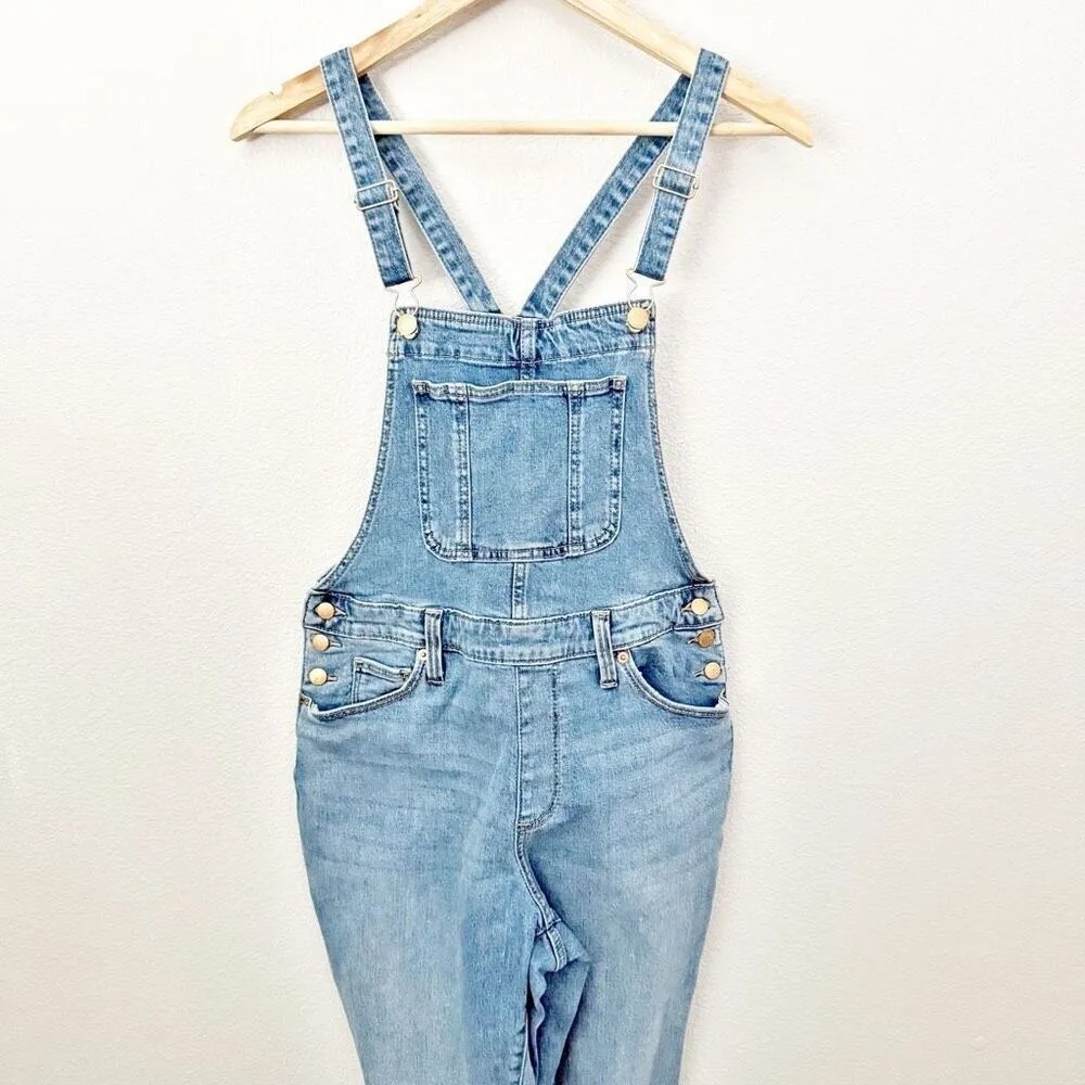 UNIVERSAL THREAD | Medium Wash Denim Jeans Overalls Pockets Straps | Size 6 / 26 - Image 2