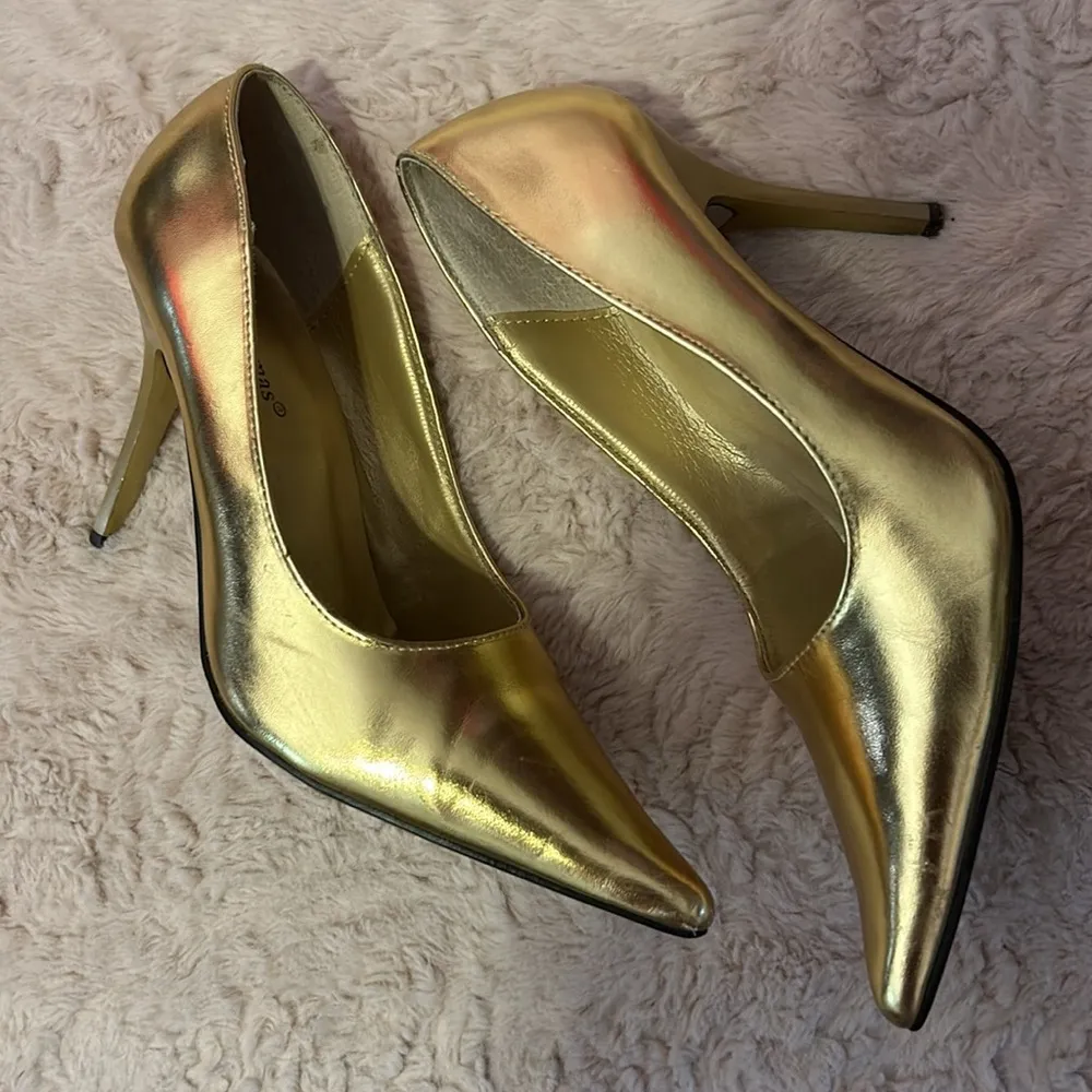 7.5M gold heels • - Image 7