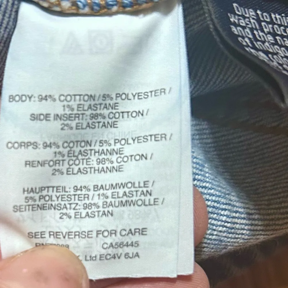 Madewell ladies button down front 2 tone denim skirt size 29 - Image 5