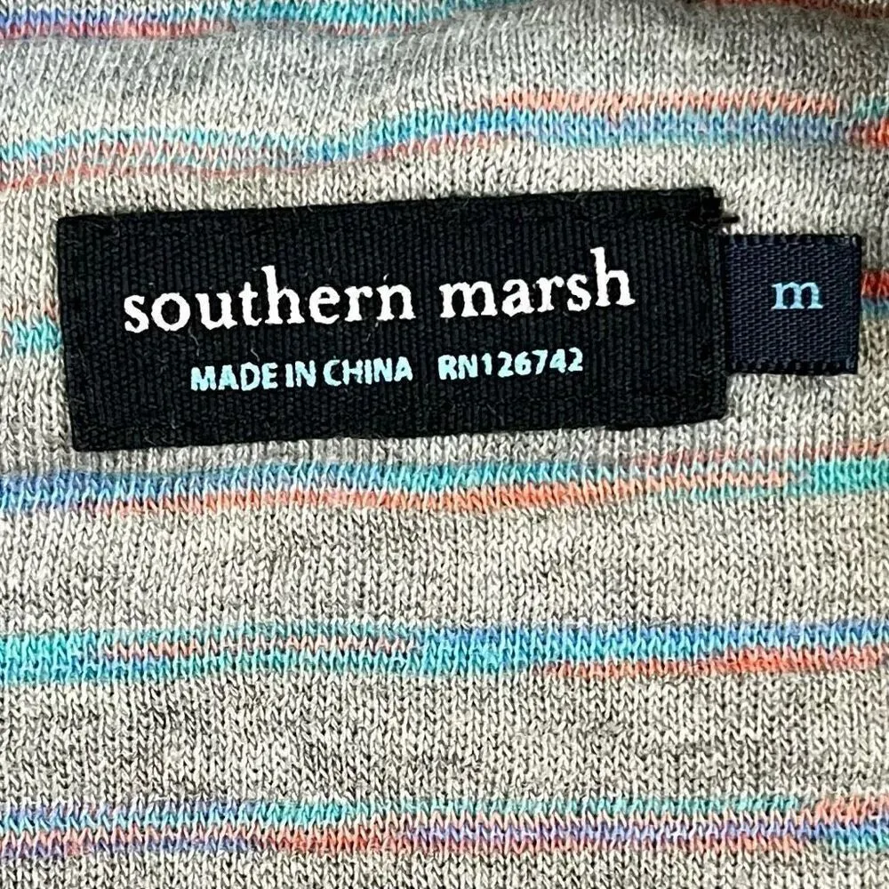 Southern Marsh Multicolored Strips Gray Seawash Rally Sweatshirt Medium - Image 10