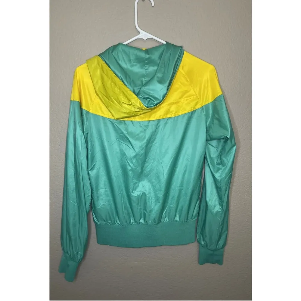 Nike Windrunner Women's Jacket Teal Yellow Windbreaker Jacket Size Small - EUC - Image 6