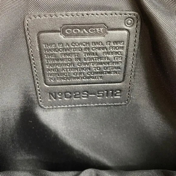 Coach Laptop Tablet Travel Work Bag‎ Black - Image 3