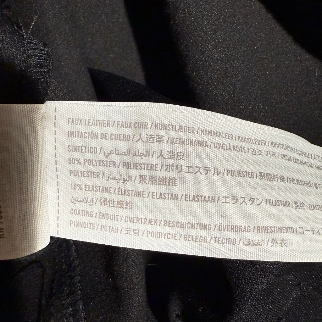 Abercrombie & Fitch Black Leather Jeans - Image 7