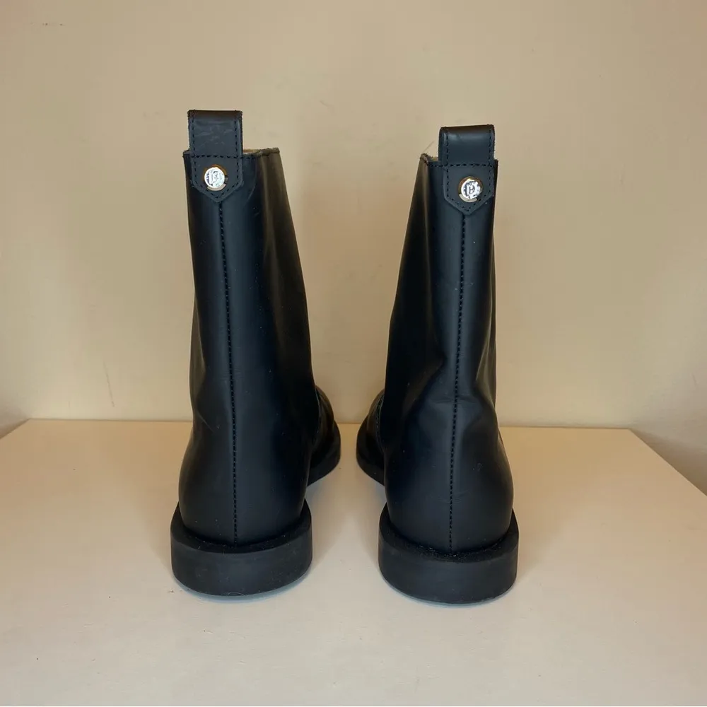 DEAR FRANCES Ero Leather Boots Minimalist in Black Sz 39 US 9 - Image 8