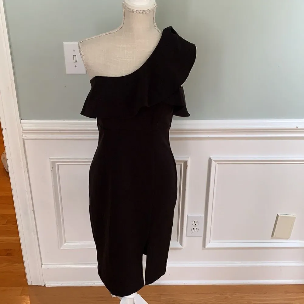 Bardot Ruffle Dress in Black Revolve size 6 - Image 4