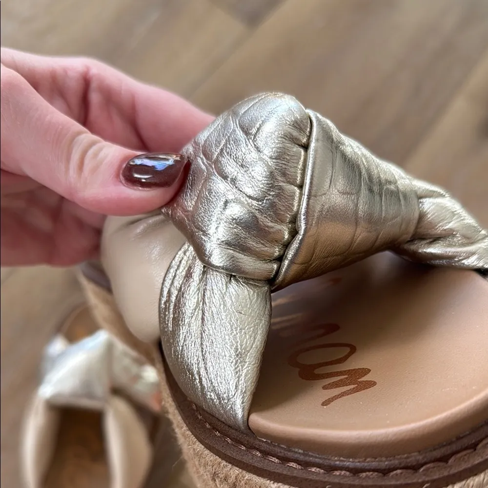 Sam Edelman Kory Platform Metallic Knot Women's Sandals Size 7 - Image 6