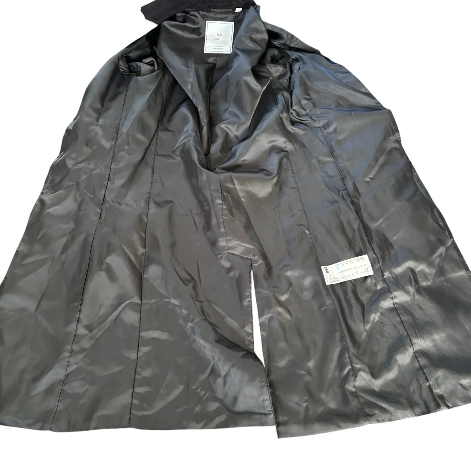 Uniqlo X Undercover by Jun Takahashi Single Breasted Long‎ Wool Coat Sz S Black Gray - Image 11