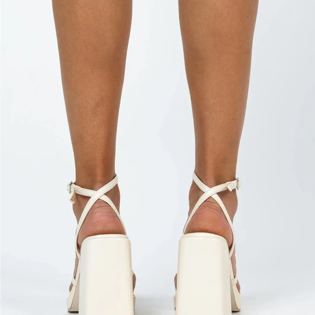 Princess Polly Cammie Heels Cream - Image 5