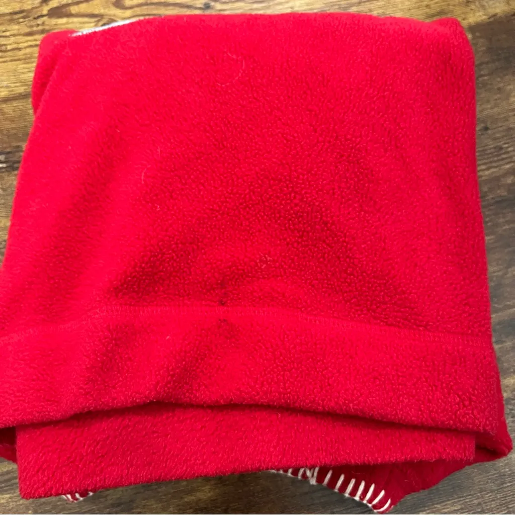 Vintage 90s Christmas‎ Cottage Grandma Fleece Patchwork Sweater Womens Small - Image 5