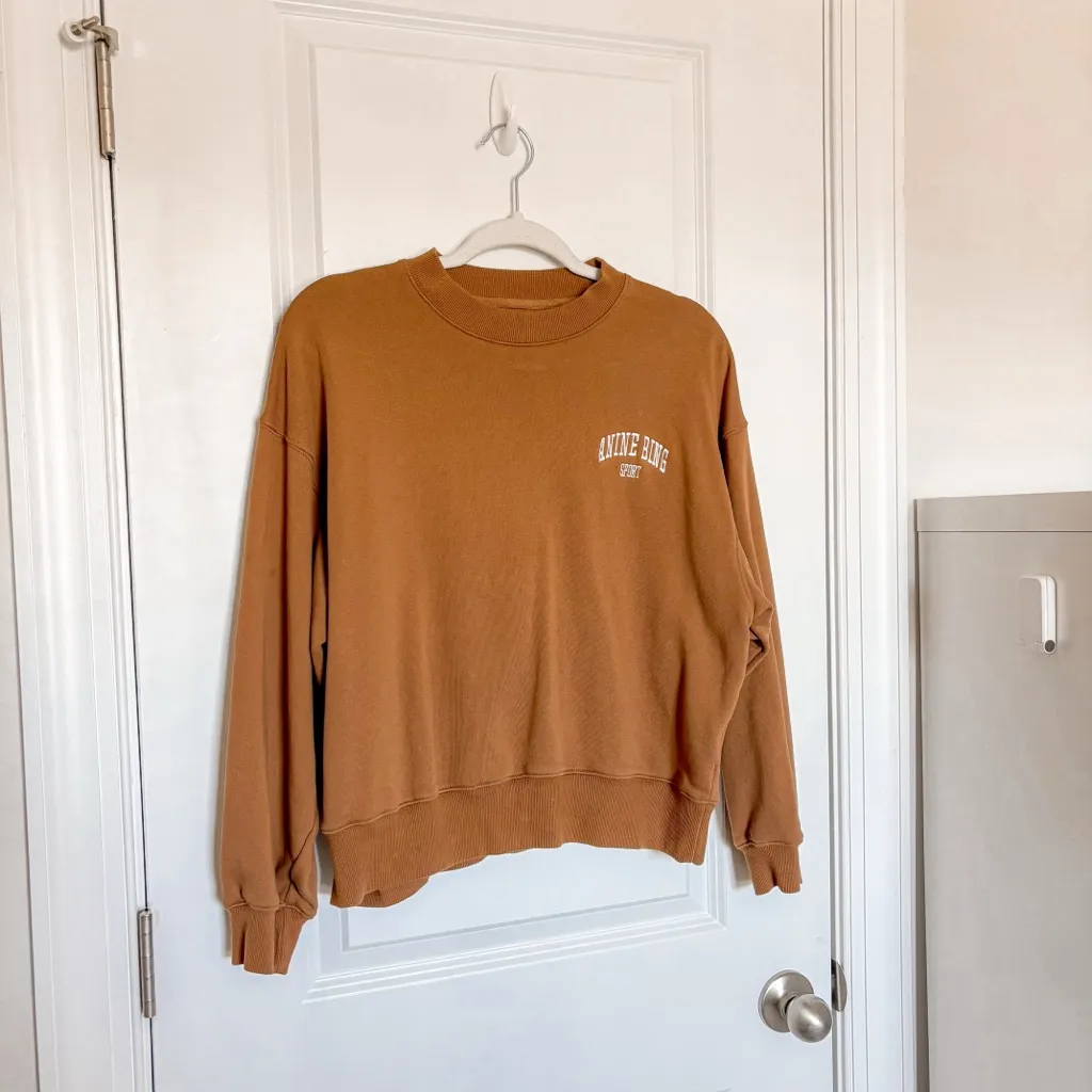 Anine Bing Phoenix Sweatshirt Camel - Image 2