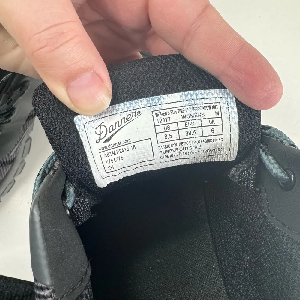 Danner Womens‎ Run Time 3” Dark Shadow NMT Steel Toe Shoes Size 8.5 Black - Image 6