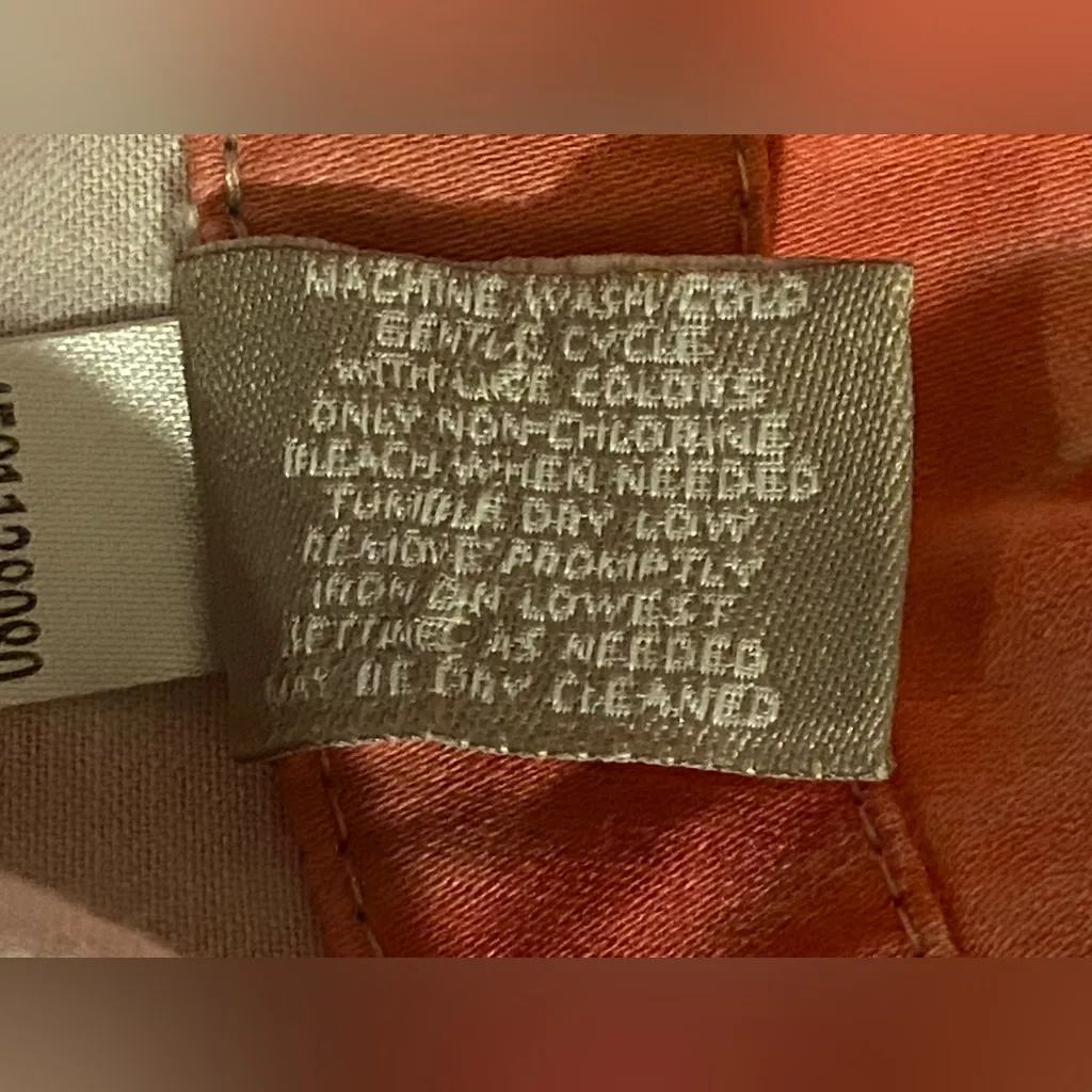 Chico‘s size 12 large pink tan long sleeve lightweight jacket - Image 5