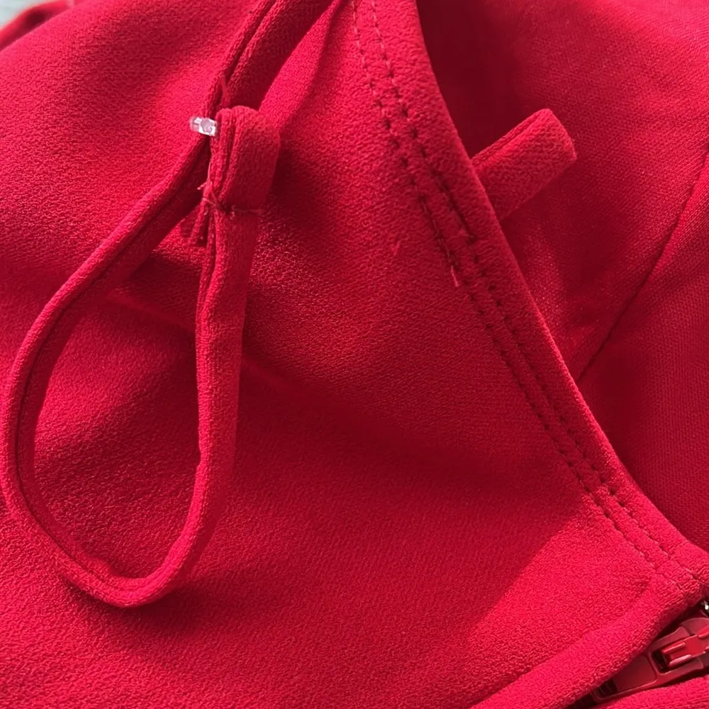 Emerald Sundae Ruched Side-Slit Slim Gown in Red, Size XS NEW w/Tag - Image 7