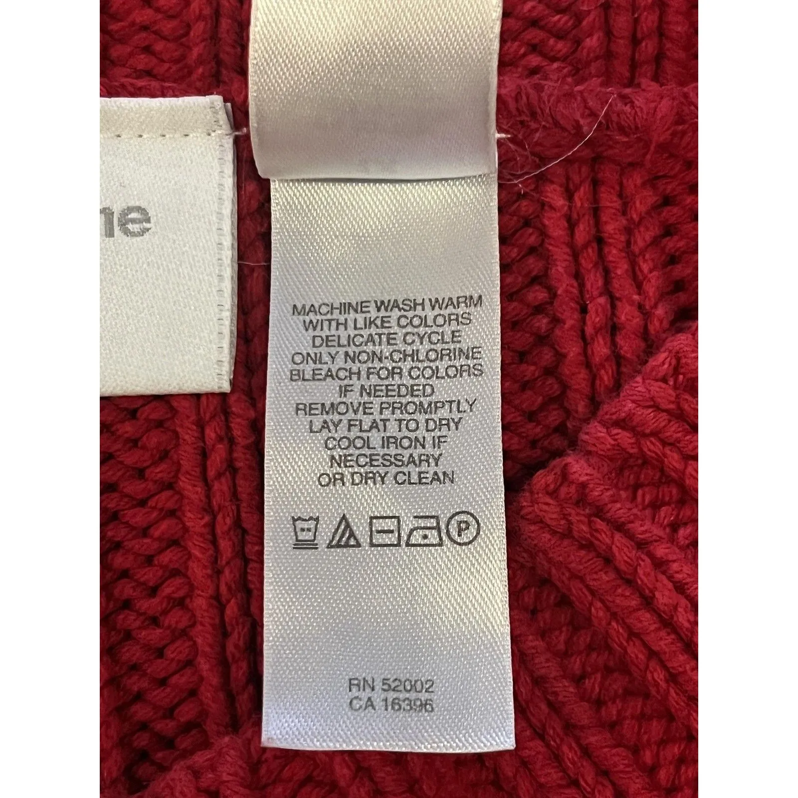 Liz Claiborne Woman Sweater Womens 1X Plus Red Ribbed Knit Pullover Long Sleeve - Image 8