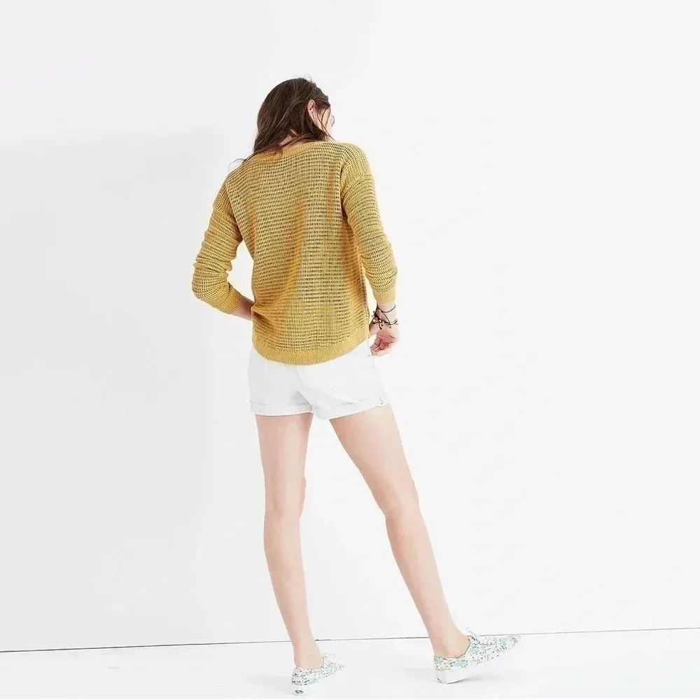 Madewell | Northshore Golden Mustard Preppy Pullover Cotton Sweater Size XS - Image 2