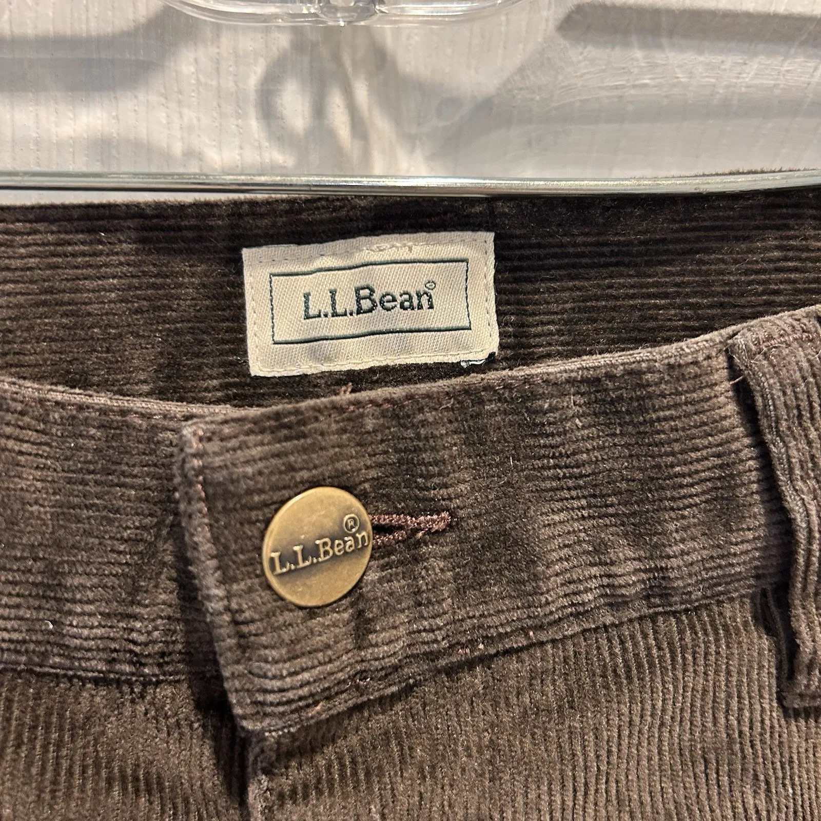 LL Bean Women's Corduroy Pants Brown Straight Leg 12 Countryside Earthy Rugged - Image 4