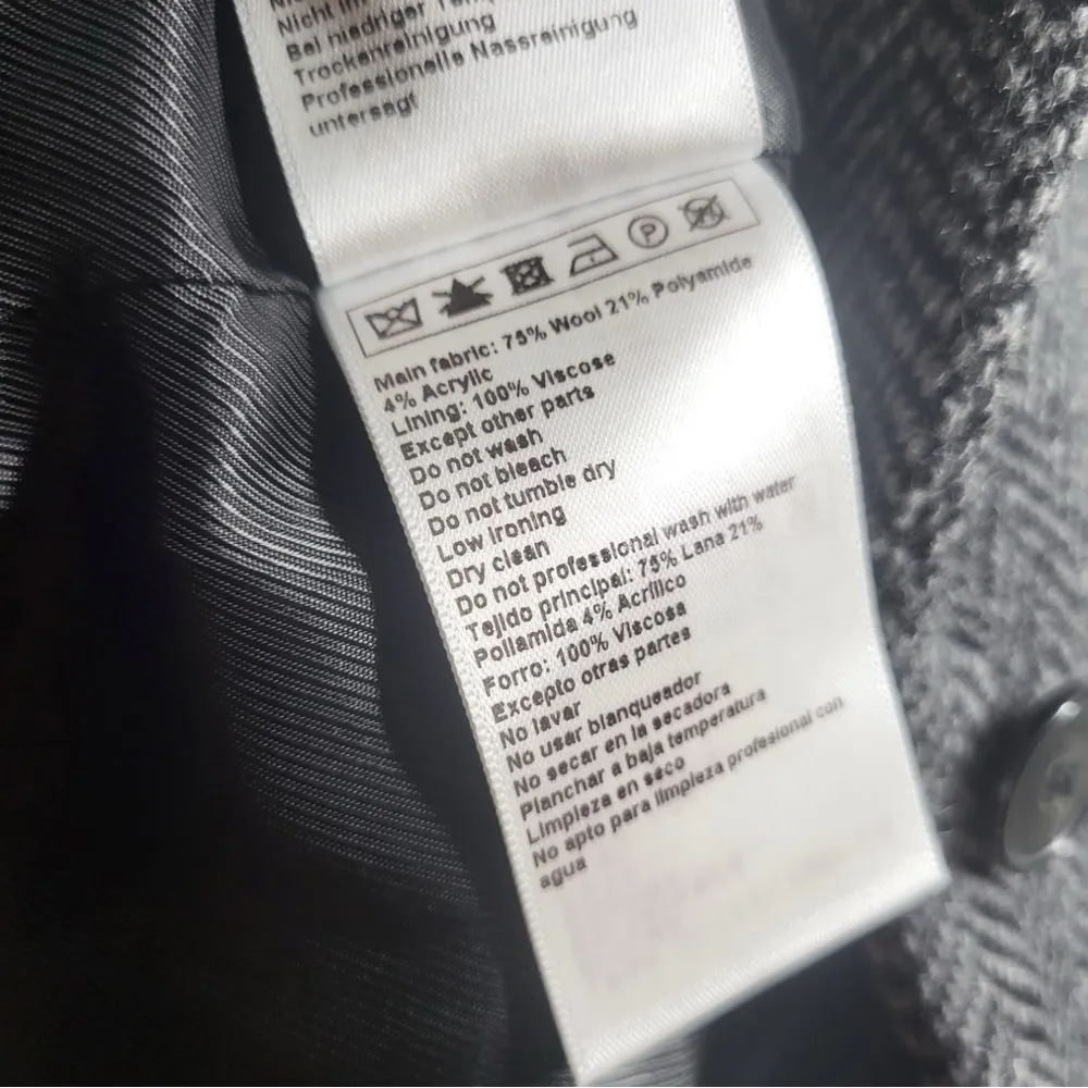 Ba&sh  Ckost Wool Blend Lady Jacket in Freckled Chevron Grey - Image 14