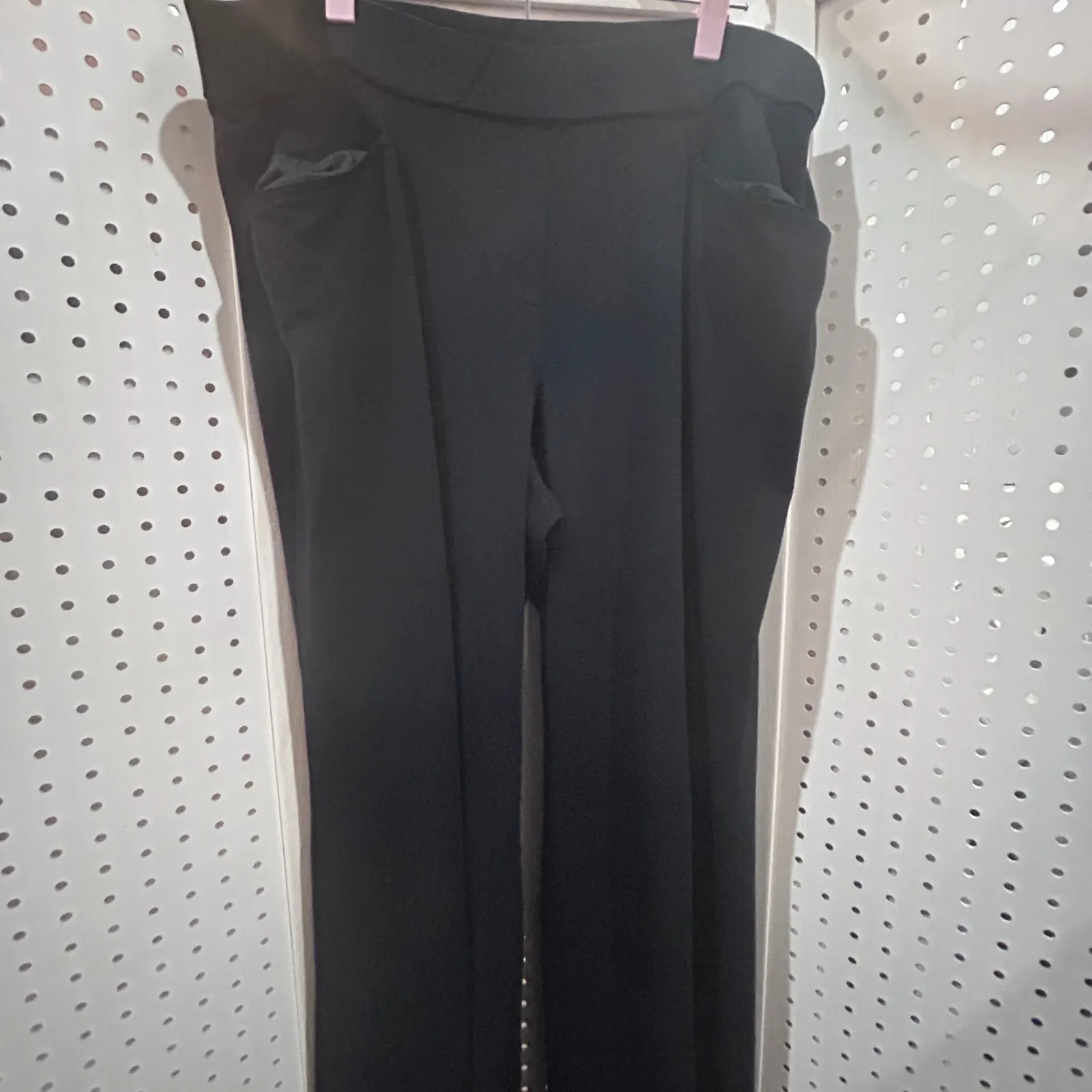Lane Bryant Black Wide Leg Dress Pants Size 18 20 Regular Stretch Comfort Fit - Image 2