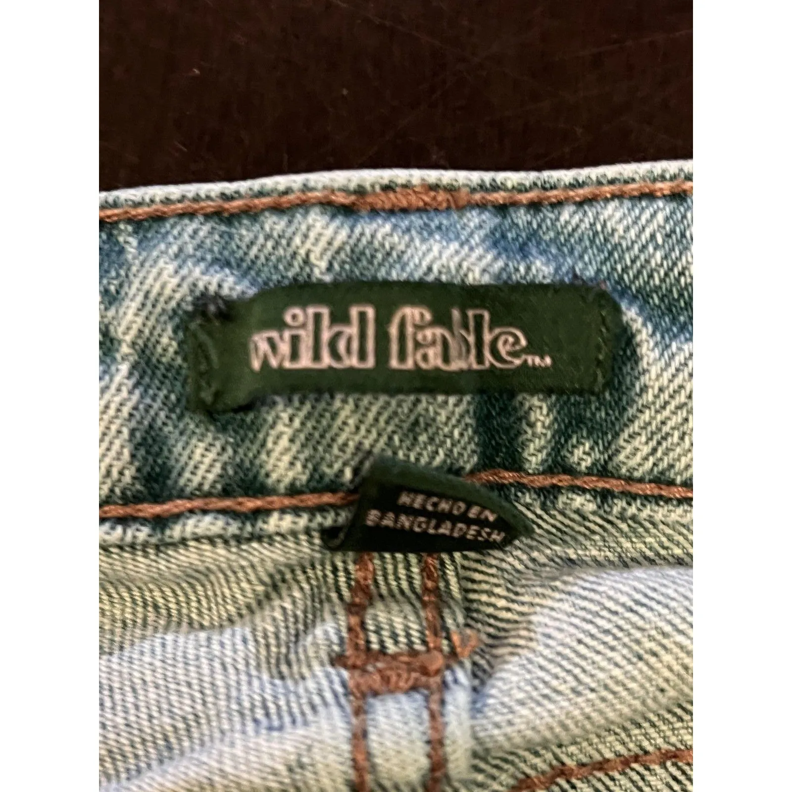 Wild Fable Jeans Womens 0 Light Blue Low-Rise Bootcut Raw Hem Frayed Denim Y2K - Image 8