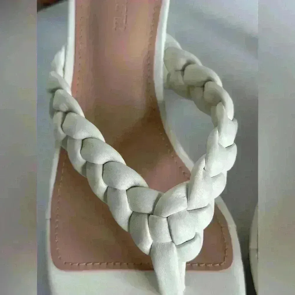 Crilista White Women's Heel Sandals (SH63) - Image 5