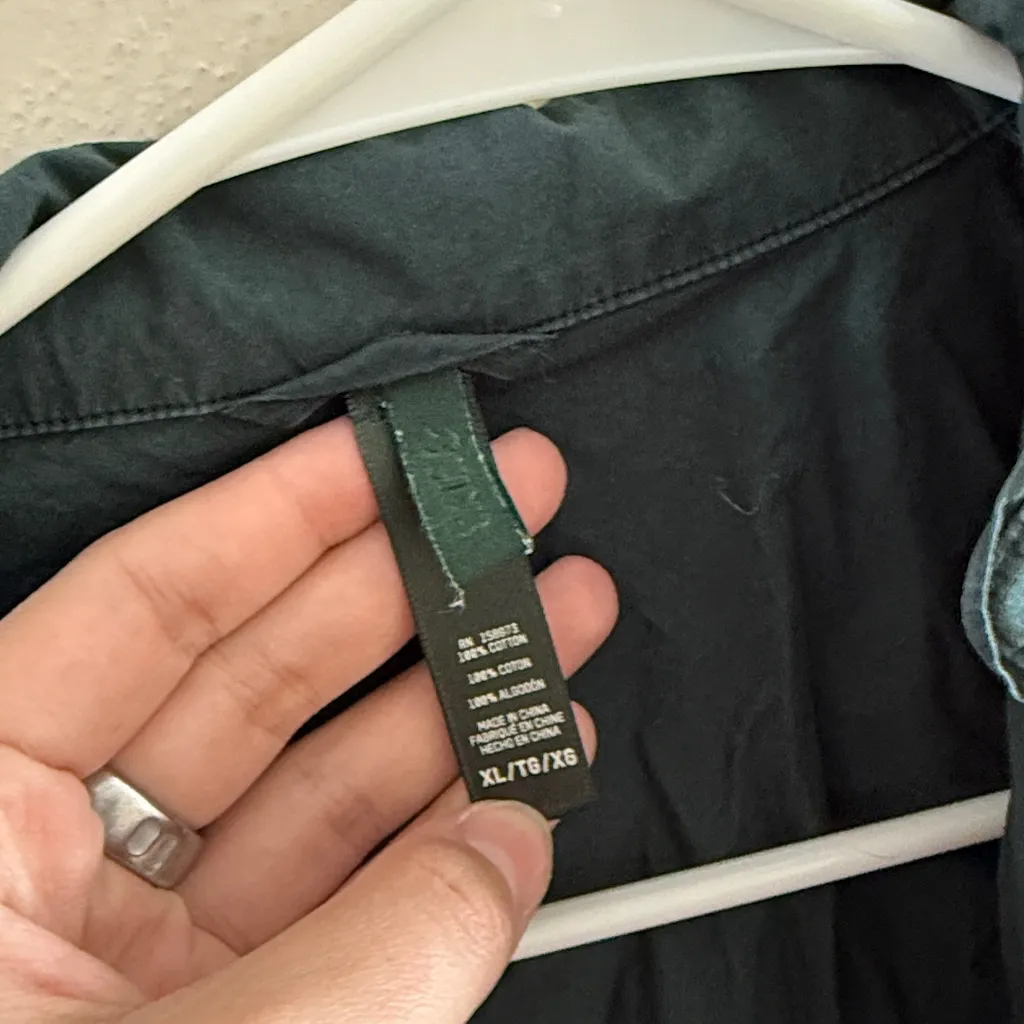 SKIMS Teal Ruffled Sleep Shirt - Image 2