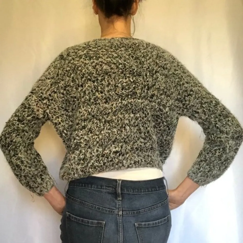 Lumiere Chunky Knit Slouchy Oversized Sweater, S SM Small Multicolor Fuzzy Warm - Image 2