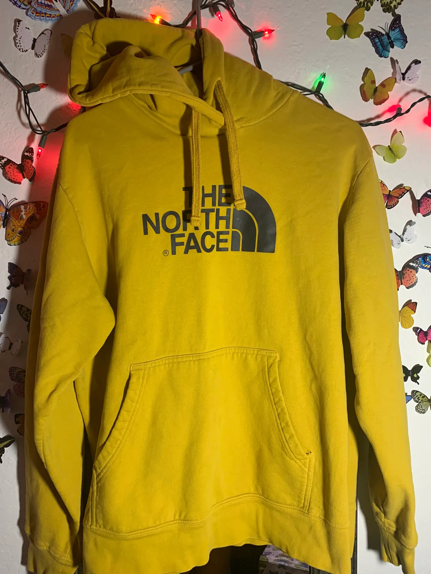 The North Face Hoodie Yellow - Image 2