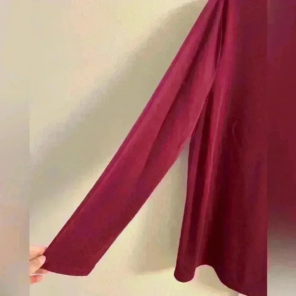 J jill pure Jill luxe tencel tunic top tencel lyocell blend asymmetrical Large Red - Image 3