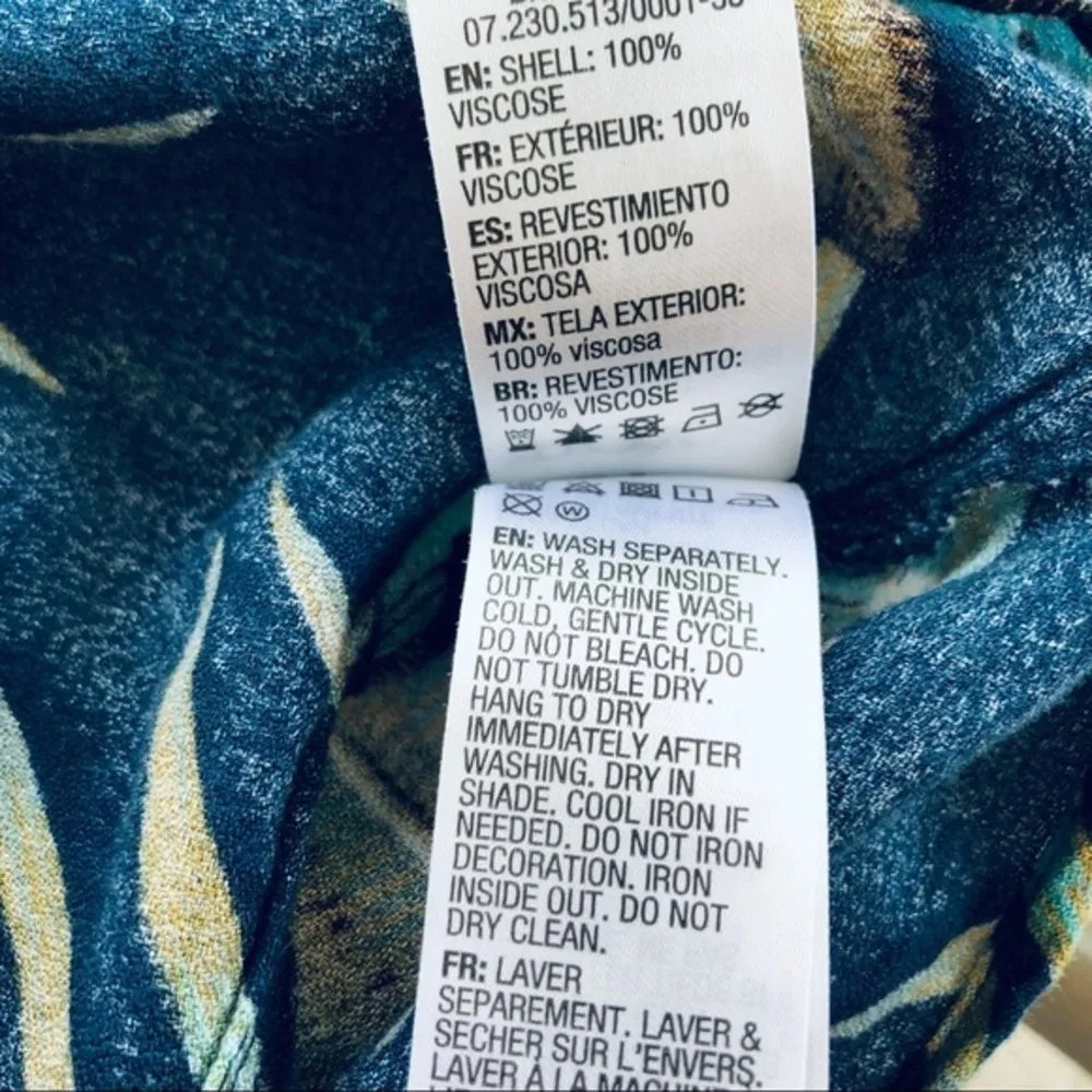 Roxy Dreamland Groove Top Blue Floral Cold Shoulder S Boho Chic Garden Party - Image 16