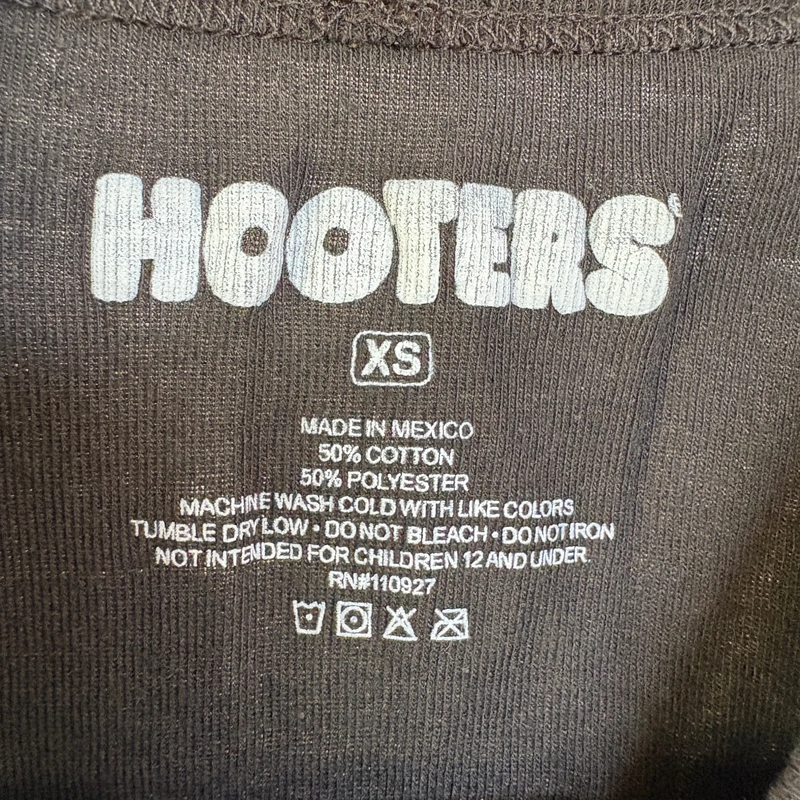 Hooters Graphic Tank Top Black Owl Indie Sleeze Sexy Biker Bimbo Summer XS - Image 6