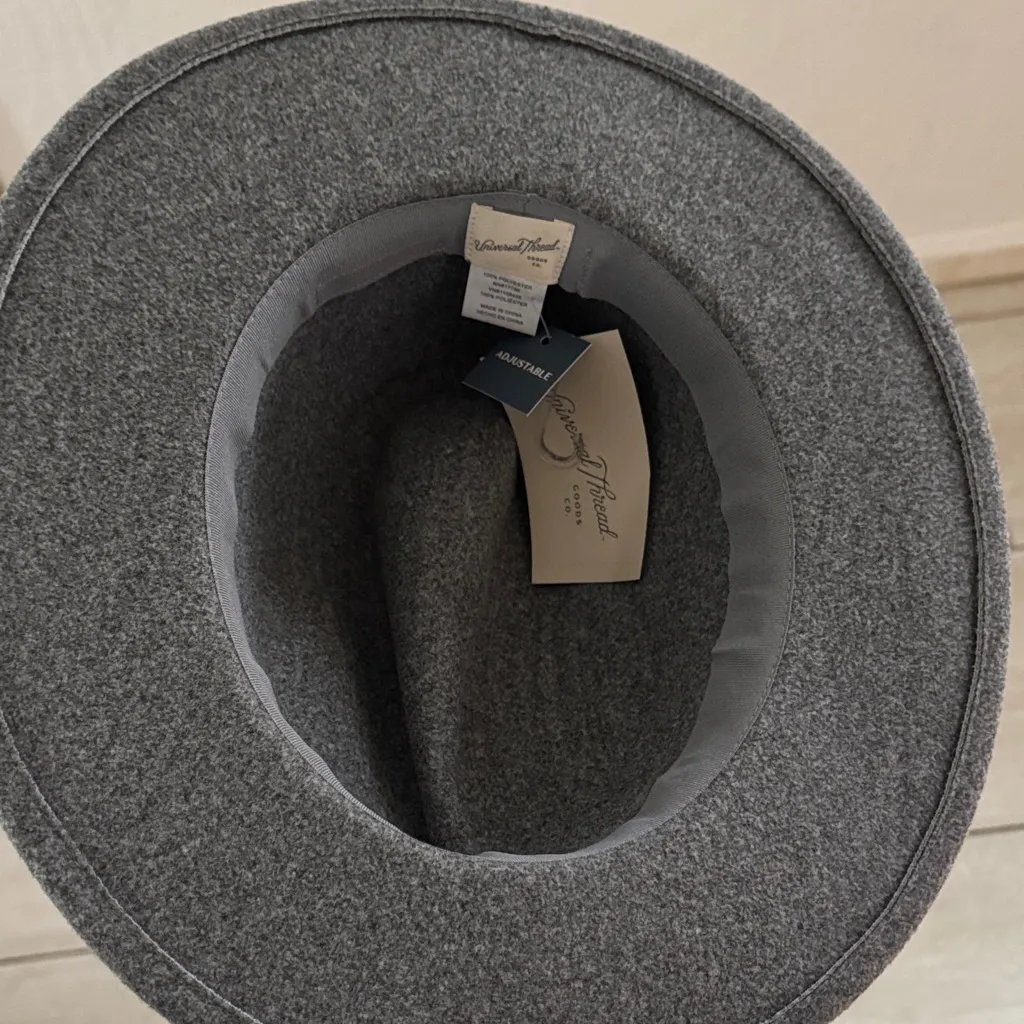 Universal Threads Universal Thread Gray Soft Fedora Hat Adjustable - Image 2