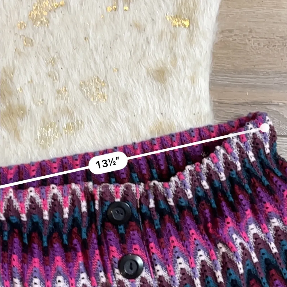 Free people button down chevron sweater retro skirt - Image 6