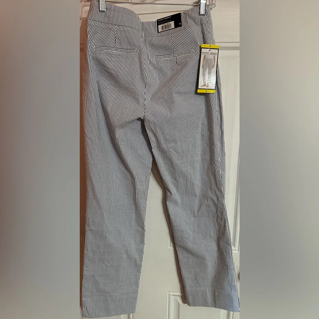 Hilary Radley Built-in Tummy Control Panel Pull On Ankle Pants, Off-White SZ S - Image 2