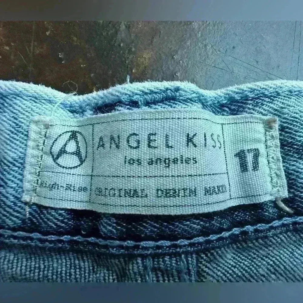 Angel Kiss Acid Wash Blue Jean Junior Shorts (13) - Image 3