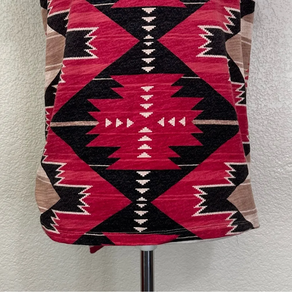 Lauren Ralph Lauren Southwestern Self-Tie Short Sleeves Top, Sz SP - Image 8