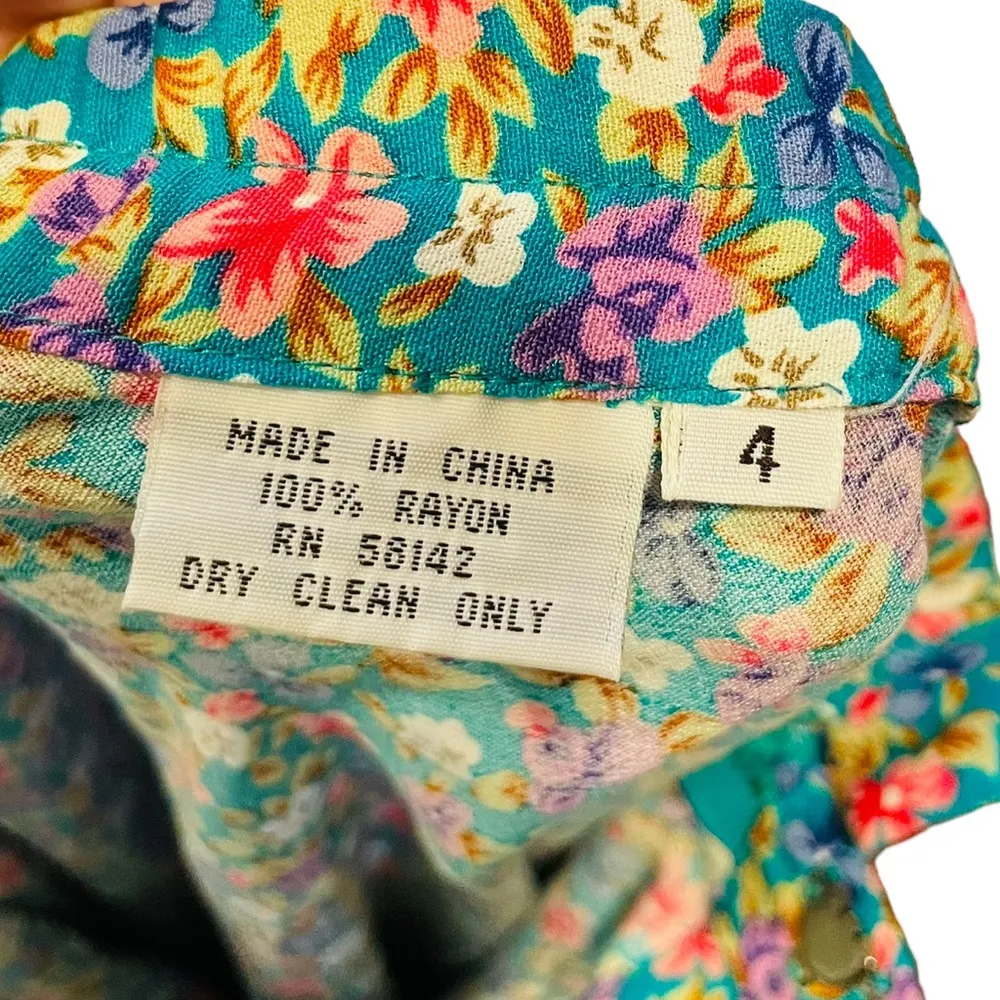 Maggy London Vintage Cottagecore Whimsical Boho Floral Two Piece Top Skirt Set - Image 12