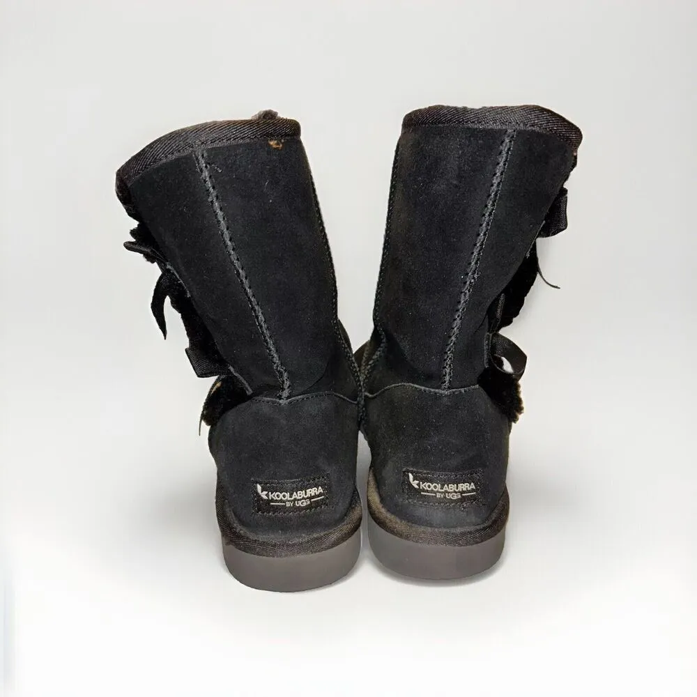 Koolaburra by UGG Women's Victoria Short‎ Black Boots Sheepskin 1015874 Size 10 - Image 4