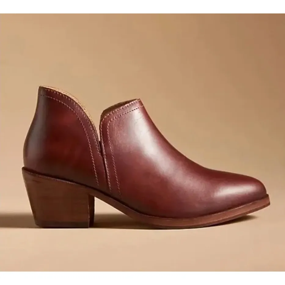 Nisolo Mia Everyday Ankle Bootie Auburn Leather Size 9.5 NIB Contemporary Comfy Red - Image 2