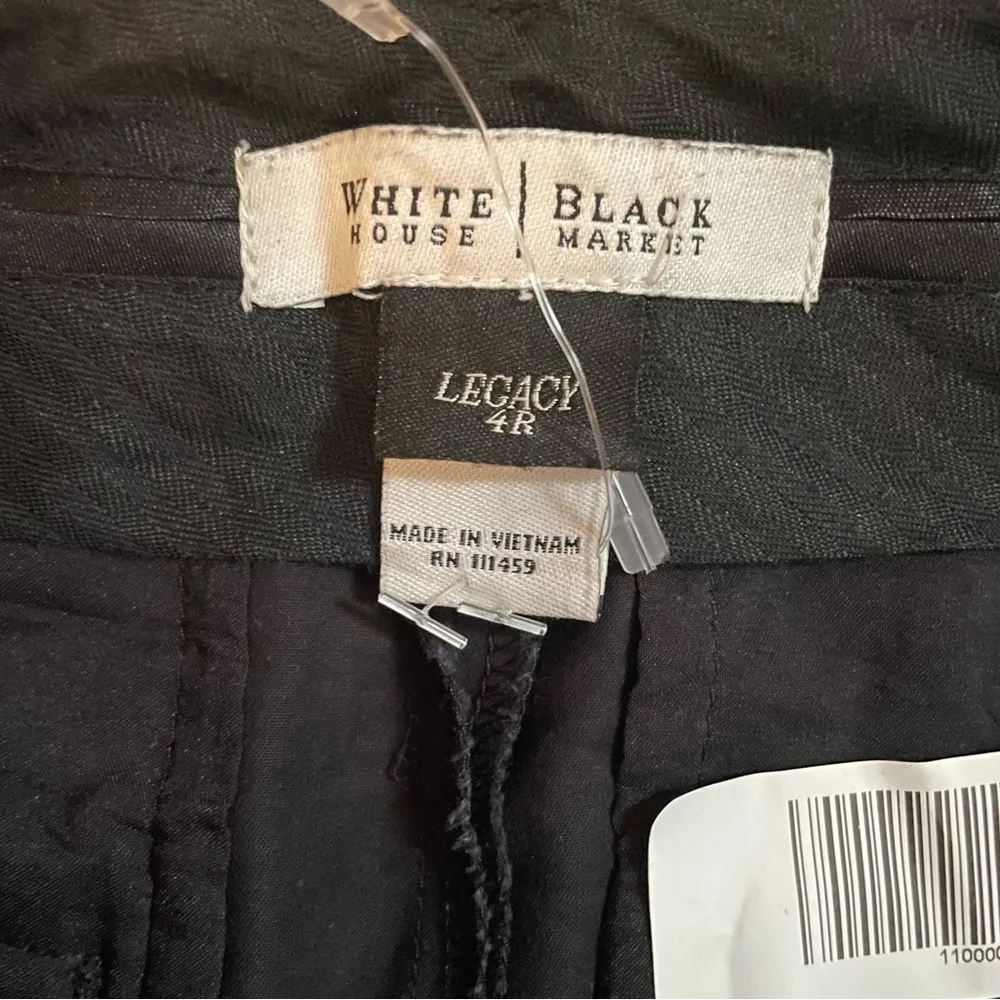 White House Black Market Black Legacy High Waisted Wide Leg Dress Pants size 4 - Image 3