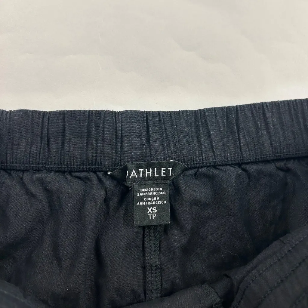 Athleta Black Linen Blend Paradise Relaxed Straight Leg Cargo Pant XS - Image 5