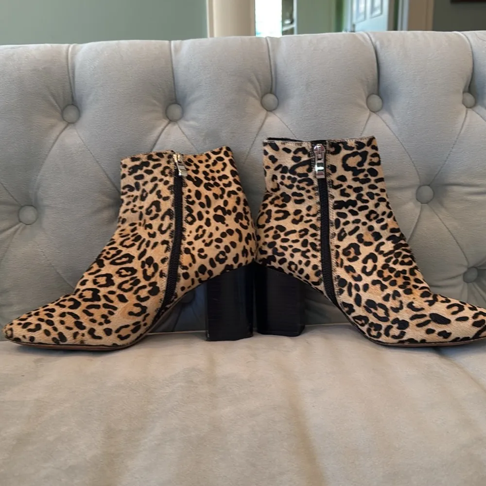 Leopard Print Ankle Boots with Block Heel - Image 6