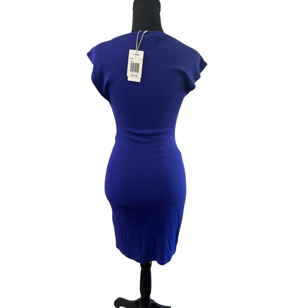 NWT! L*Space Remi Ribbed Dress in Cobalt Blue - Size Large - Image 6
