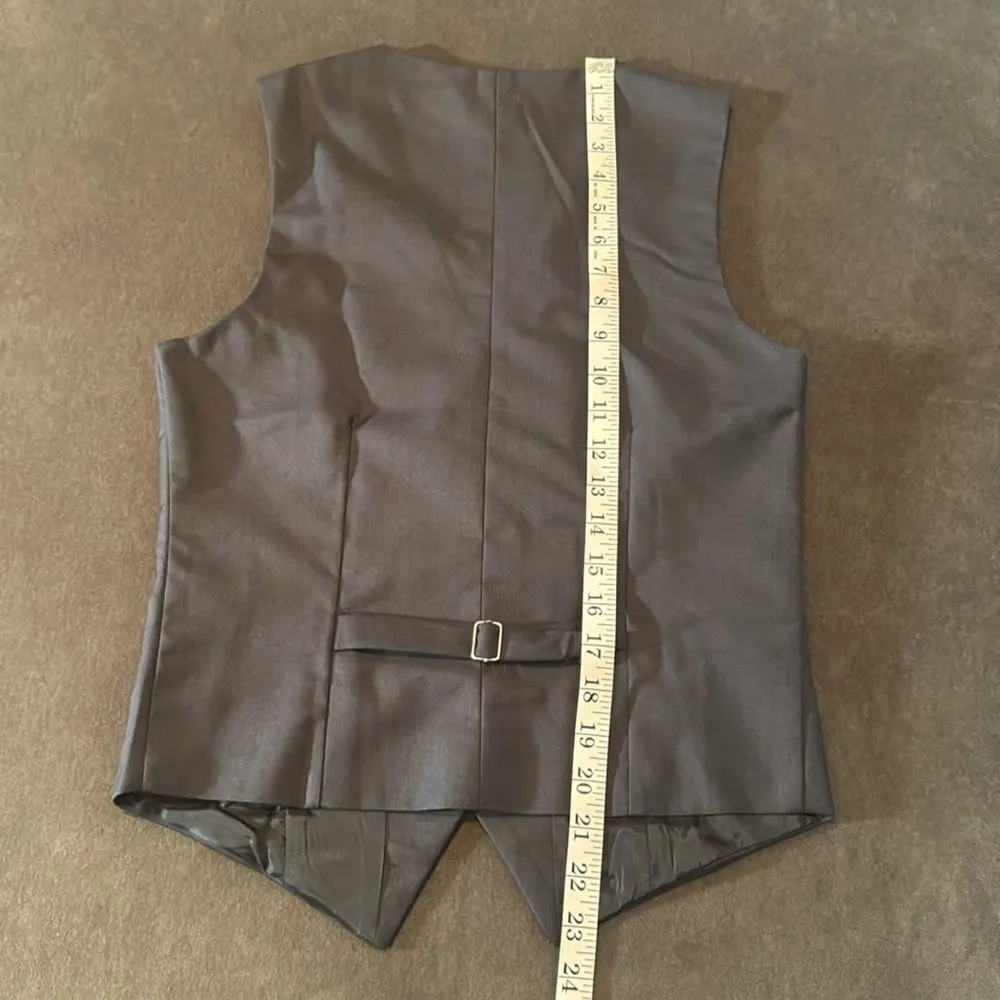 Women’s Dark Gray Slim Fit 3 Piece Formal Tuxedo Suit Shawl Lapel Size 6 NWOT - Image 9